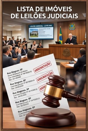 lista de imóveis em leilão judicial