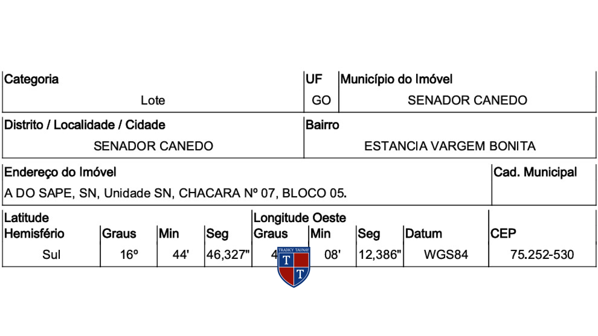 Foto 3 de TERRENO em ESTANCIA VARGEM BONITA, SENADOR CANEDO/GO - Imóvel Retomado CAIXA Ref 10316729